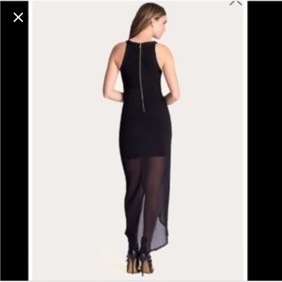 Bebe Bandage Dress v-neck Empire Waist Sleeveless Solid Black Womens Size XL - Picture 3 of 11